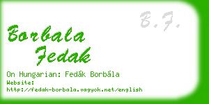 borbala fedak business card