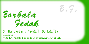 borbala fedak business card